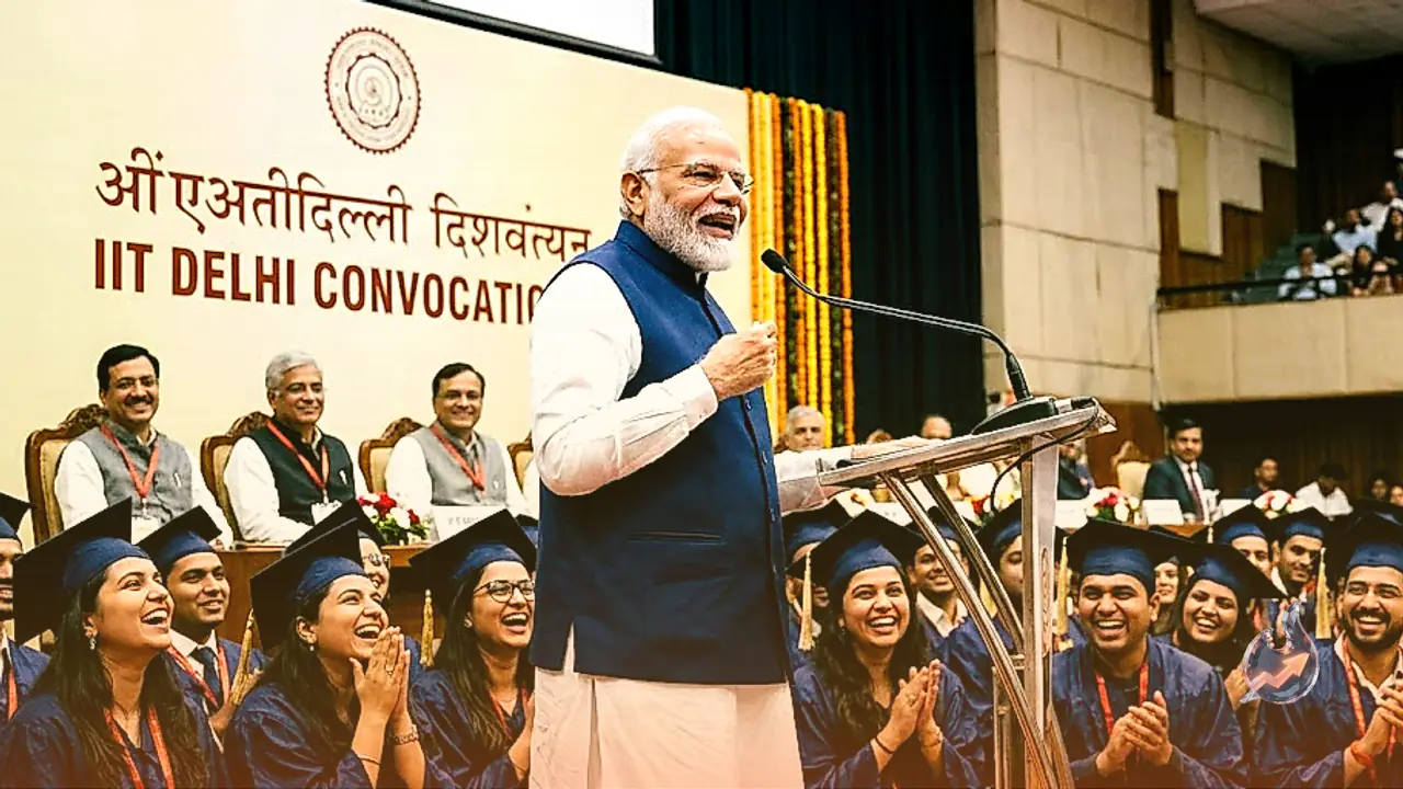 Prime Minister Narendra Modi Shares Lighthearted Moment at IIT Delhi Convocation, Audience Burst into Laughter Over Baba Bageshwar Remark