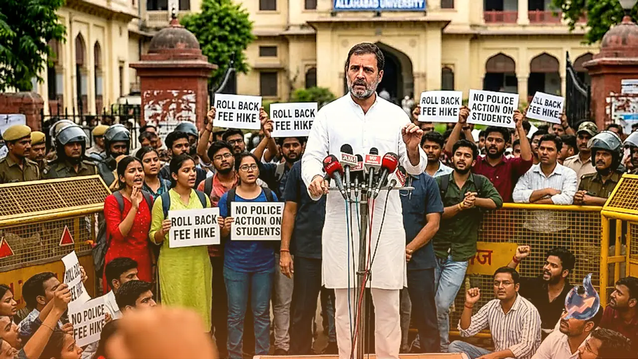 Rahul Gandhi Slams Police Action on Allahabad University Students Amid Fee Hike Protests