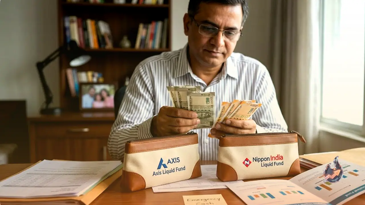 Parking your emergency cash? How Axis and Nippon India liquid funds compare on returns, cost and safety