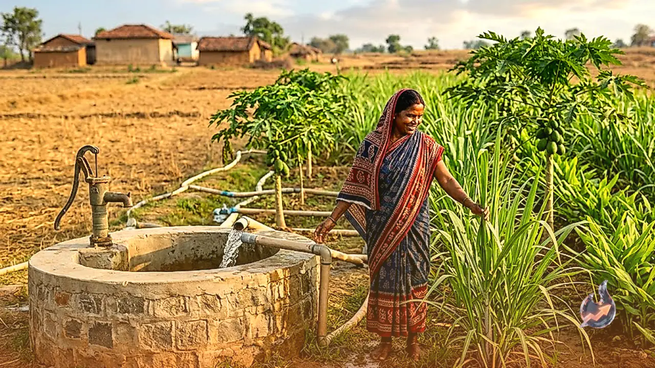 In Deoghar's Gopidih, MGNREGA Wells Turn Parched Fields Productive as Farmer Takes Up Sugarcane, Papaya and Turmeric
