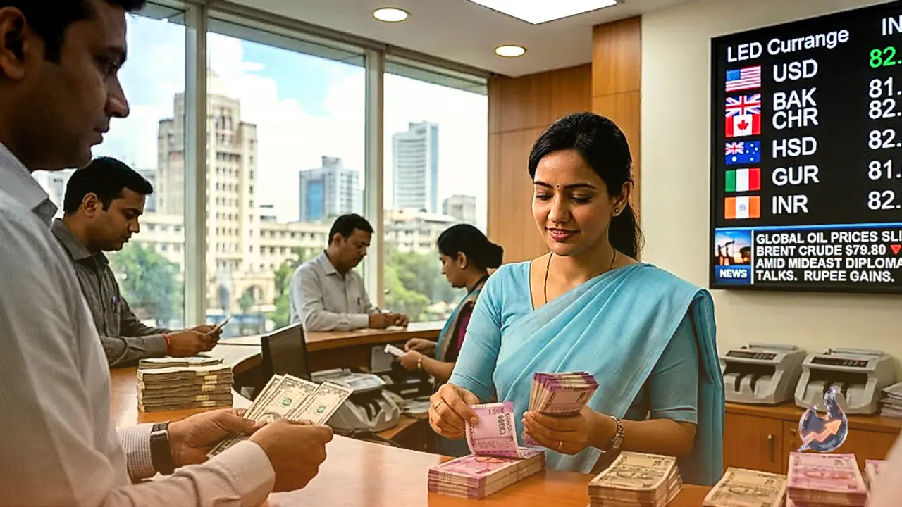 Indian Rupee Gains Ground as Crude Oil Prices Slip Amid Middle East Diplomacy