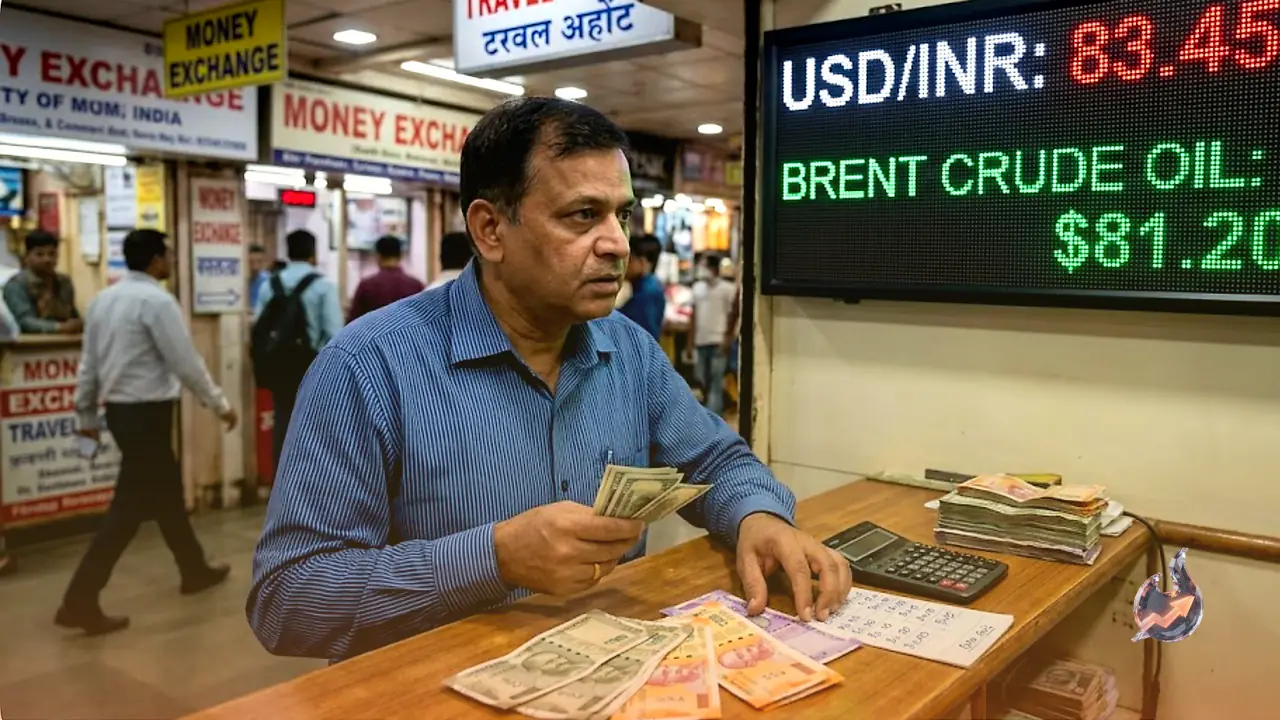 मजबूत अमेरिकी डॉलर के बीच भारतीय रुपये की चाल सुस्त, कच्चे तेल की कीमतों में गिरावट का असर