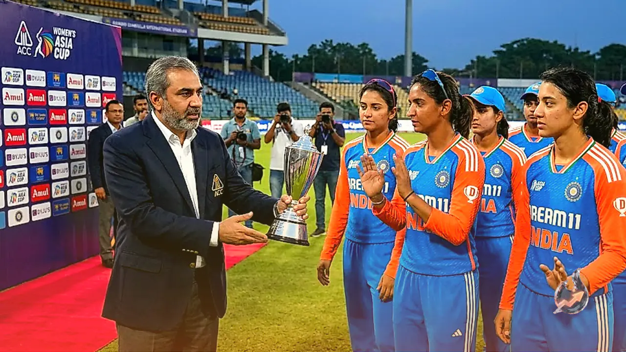 Indian Women Team Refuses To Accept Asia Cup Trophy From Mohsin Naqvi