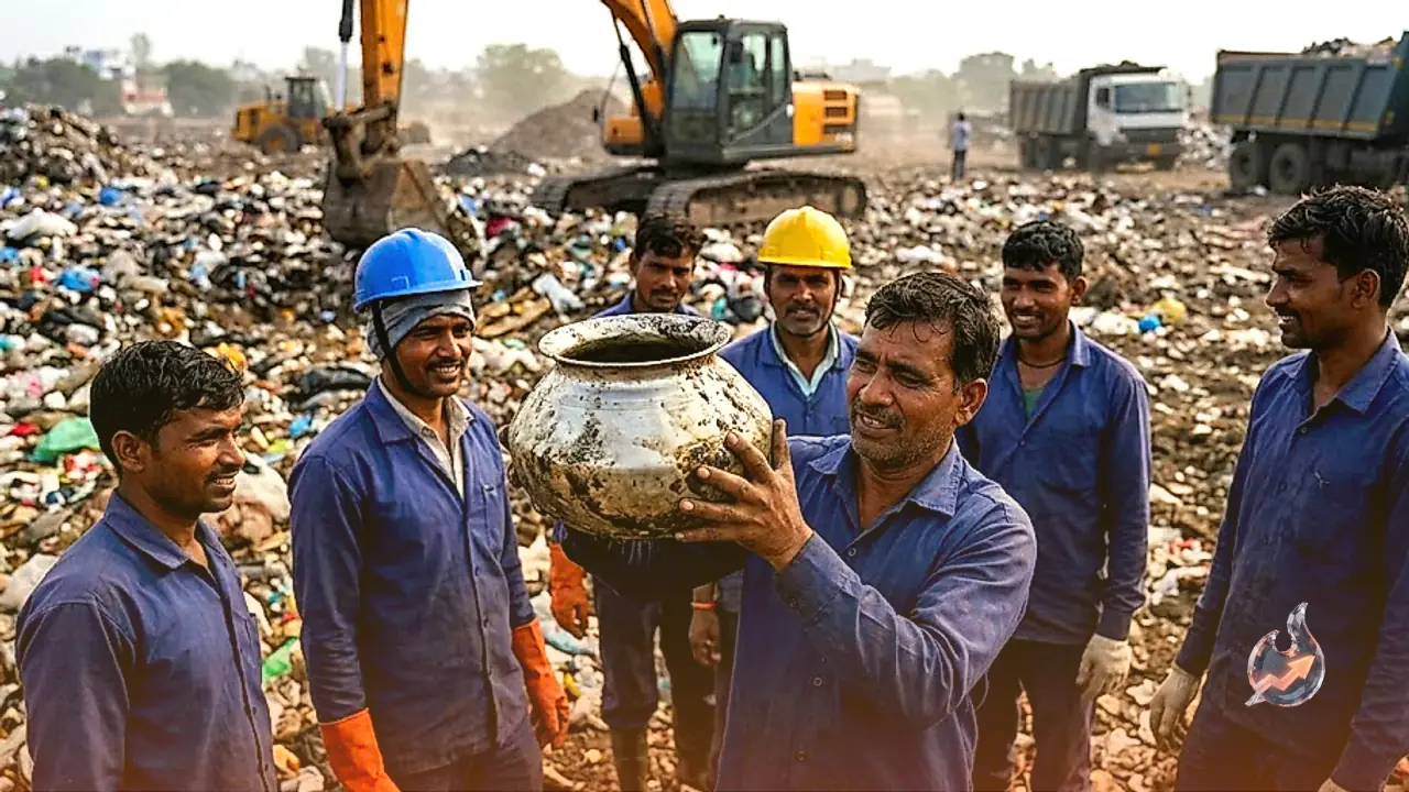 इंदौर में कचरे के ढेर से वापस मिला दो किलो का कीमती बर्तन, 20 कर्मचारियों ने पूरा किया मुश्किल 'ऑपरेशन लोटा'