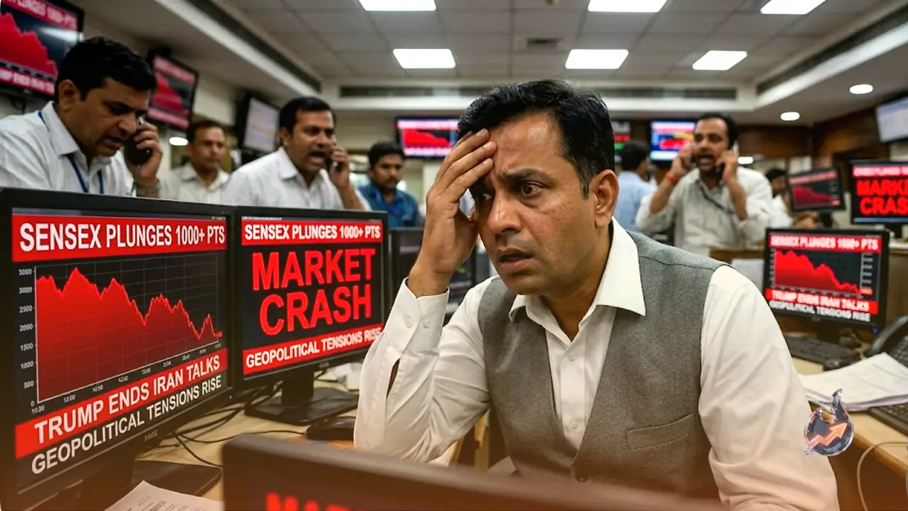 ईरान पर अमेरिकी राष्ट्रपति डोनाल्ड ट्रंप के कड़े रुख से शेयर बाजार में कोहराम, सेंसेक्स में आई भारी गिरावट