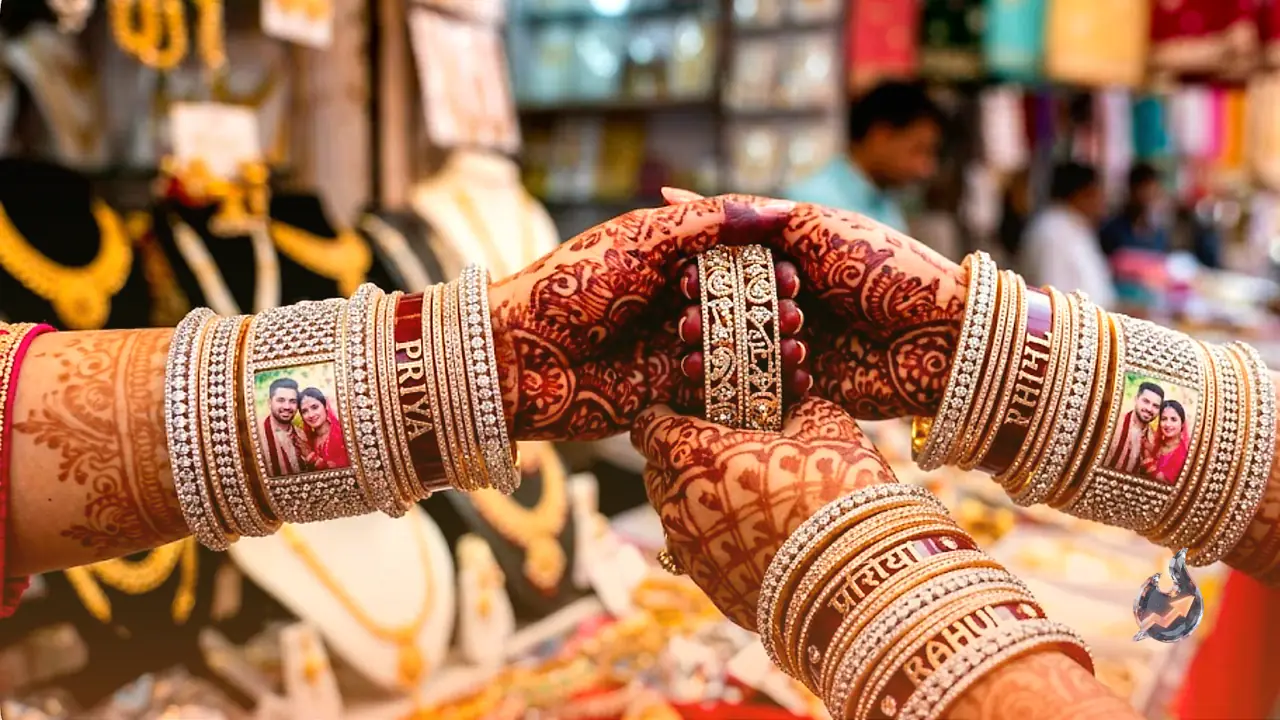 इस शादी सीजन में मनिहारी मार्केट, अंबाला में दुल्हनों को भा रहे फोटो और कस्टम चूड़े
