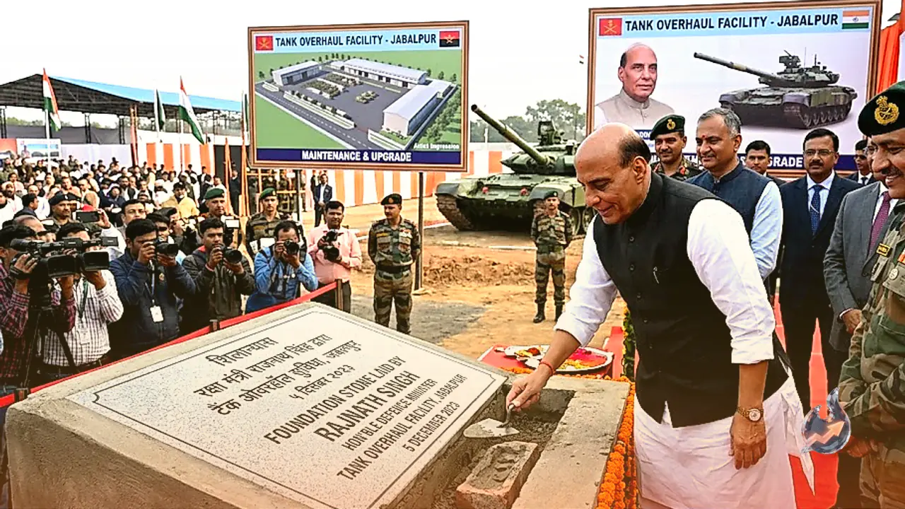 Defence Minister Rajnath Singh Lays Foundation for Rs 472 Crore Tank Overhaul Facility in Jabalpur to Upgrade 230 T-72 and T-90 Tanks Annually