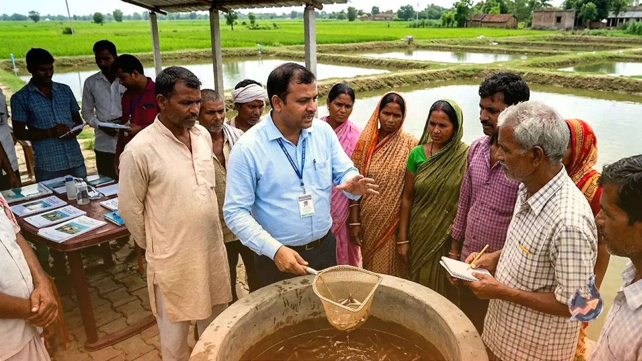 Bihar's Jahanabad District Opens Free Six-Day Fish Farming Training for 60 Farmers