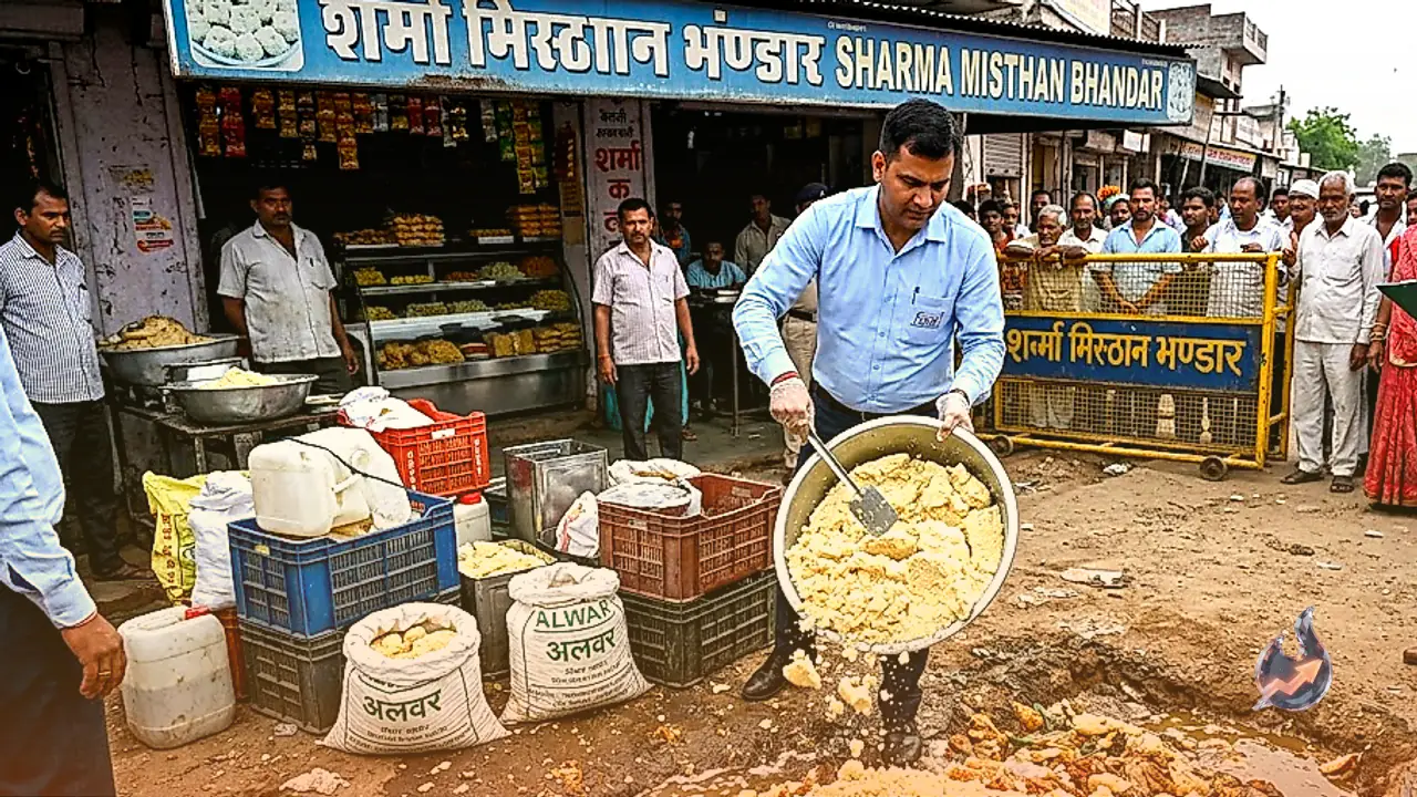 Food Safety Raid in Bassi Jaipur: 125 kg Suspicious Milk Cake Destroyed on the Spot