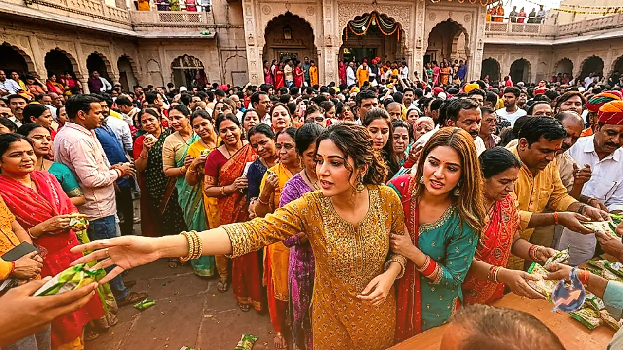 Massive Crowd Gathers at Moti Dungri Temple in Jaipur for Sinjara Henna, 3500 kg Stock Cleared in Hours Amid Chaos