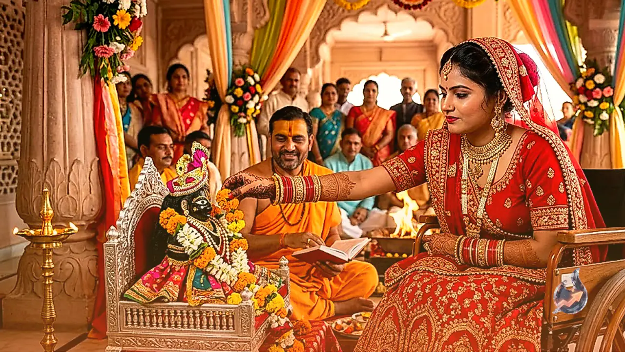 A Unique Story of Faith in Jaipur as 21-Year-Old Disabled Woman Rinu Yadav Marries Lord Shaligram in Traditional Ceremony