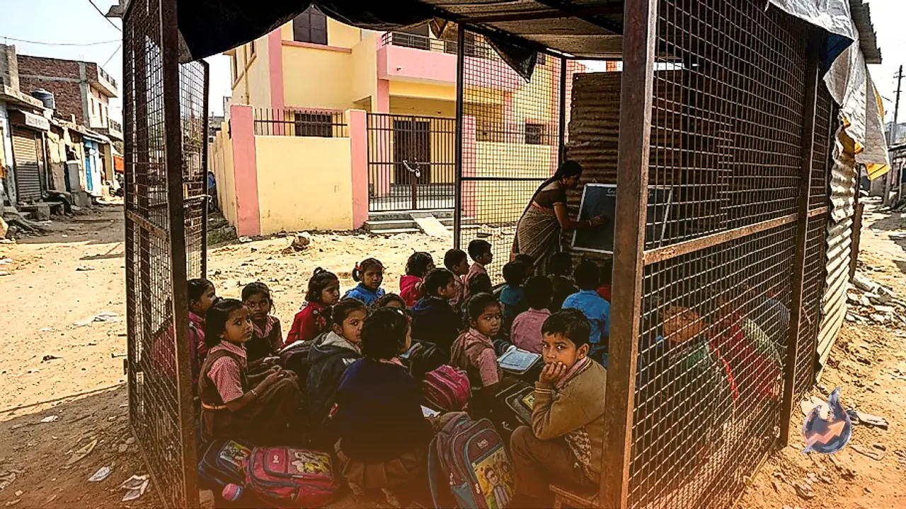 Systemic Neglect in Jaipur: Unused ₹32 Lakh School Building Locked for 3 Years as Students Study in Cramped Cage-Like Space