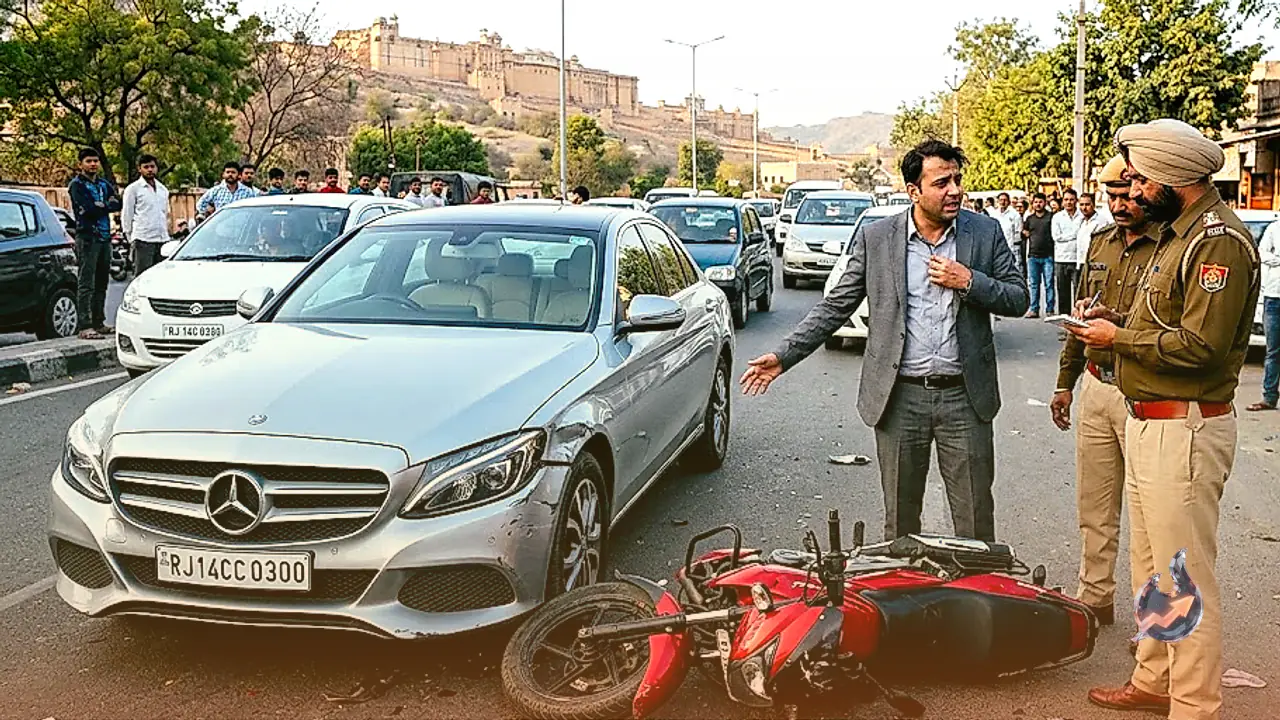 Chartered Accountant Escapes Kidnapping Attempt in Jaipur After Mercedes Collides With Bike
