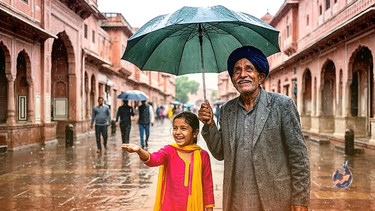 Heavy Downpours Bring Relief to Jaipur as Mercury Dips Substantially