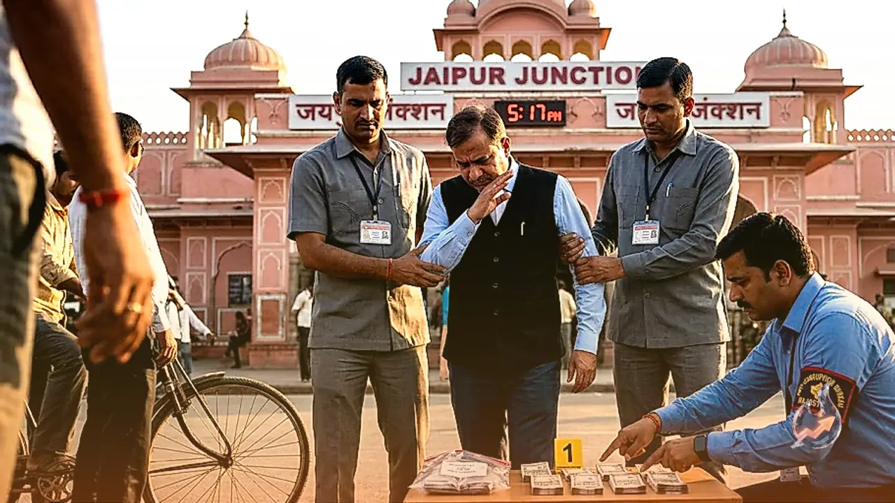 Anti-Corruption Bureau arrests Neem Ka Thana court prosecutor Kaushal Singh Rathore near Jaipur railway station for taking bribe