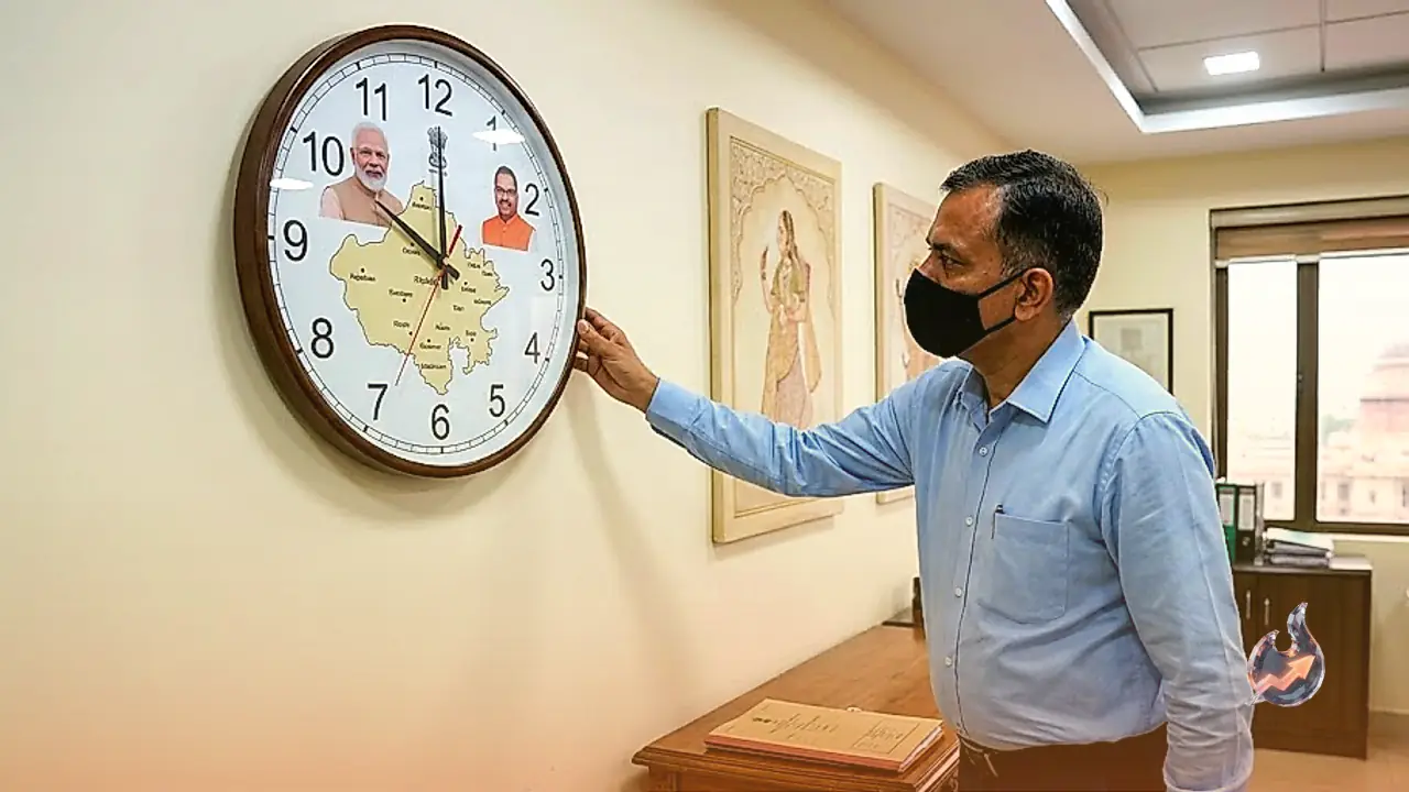 Namo Clocks Installed Across Rajasthan CMO Chambers Highlight Political Alignment Between Central and State Leadership