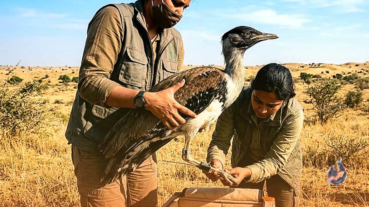 Jaisalmer's Sudasari to Release Captive-Bred Great Indian Bustards into the Wild Under 24-Hour GPS Surveillance