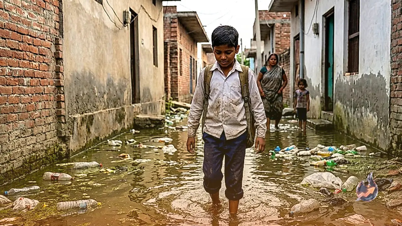 Severe Waterlogging and Filth Plague Modha Village as 150 Families Face Civic Neglect in Firozabad