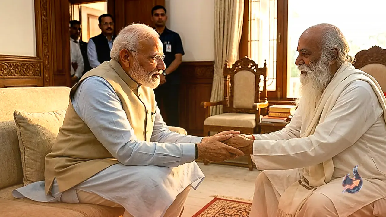 PM Narendra Modi meets Sant Niranjan Dass Ji in Jalandhar, calls his work inspiring