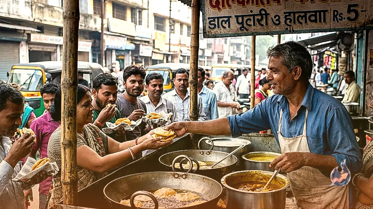 जमशेदपुर में 40 साल पुरानी दुकान, ₹5 में मिलती है दाल-पूरी और हलवा