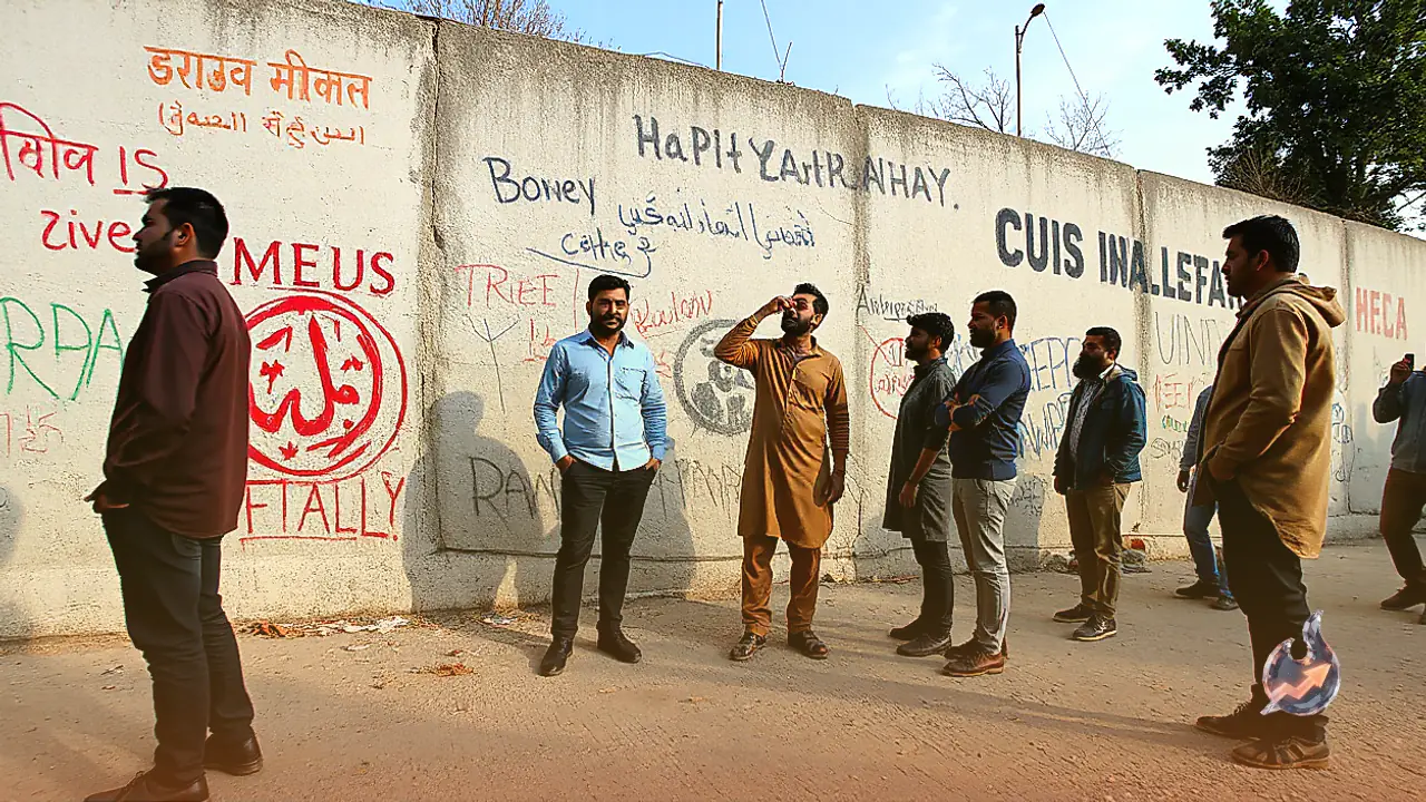 Jamia Wall Graffiti Triggers Political Outcry as Union Minister Giriraj Singh Slams Opposition Silence