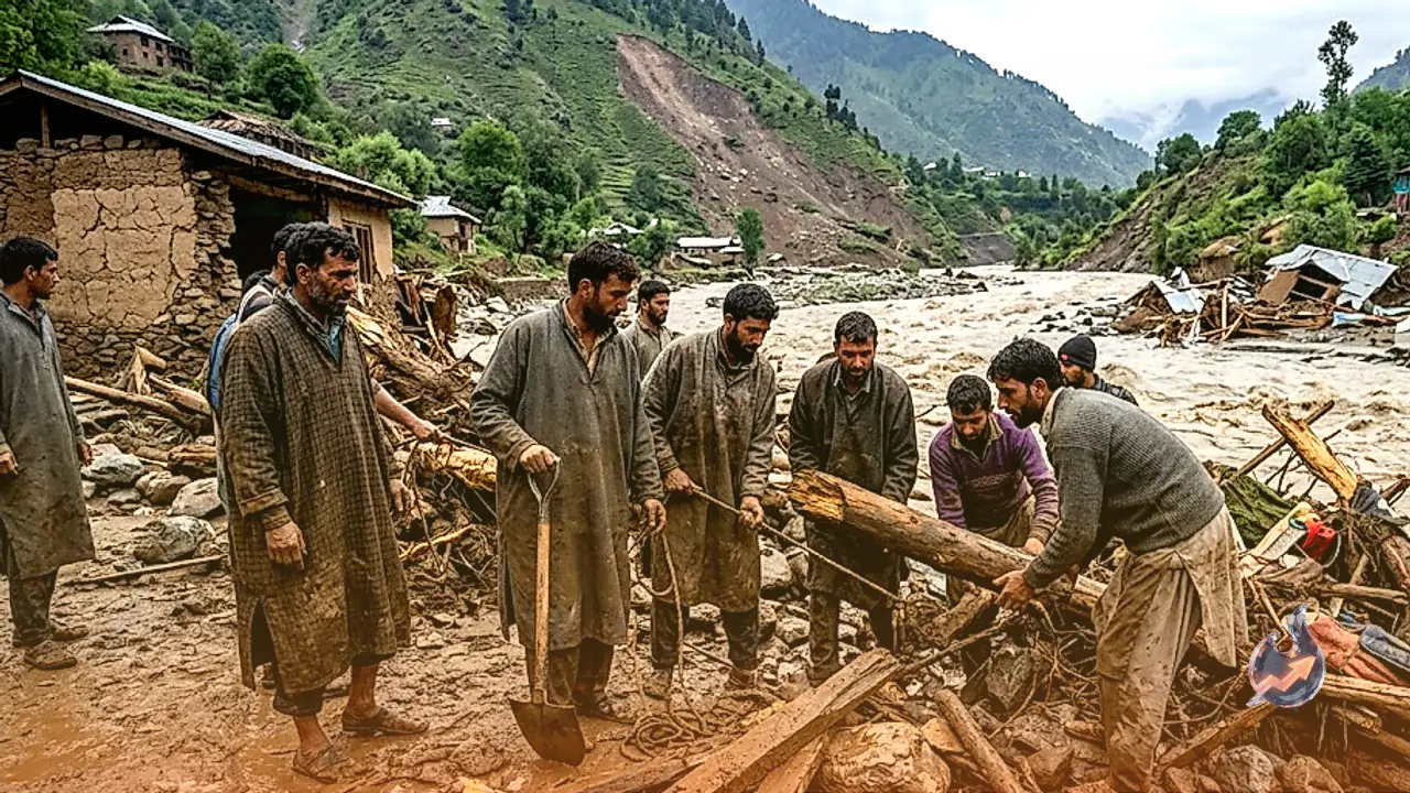 Jammu-Kashmir Rain Fury: Flash Floods, Landslides Kill 10 in Poonch as Kishtwar Cloudburst and Rajouri Rain Add to the Toll