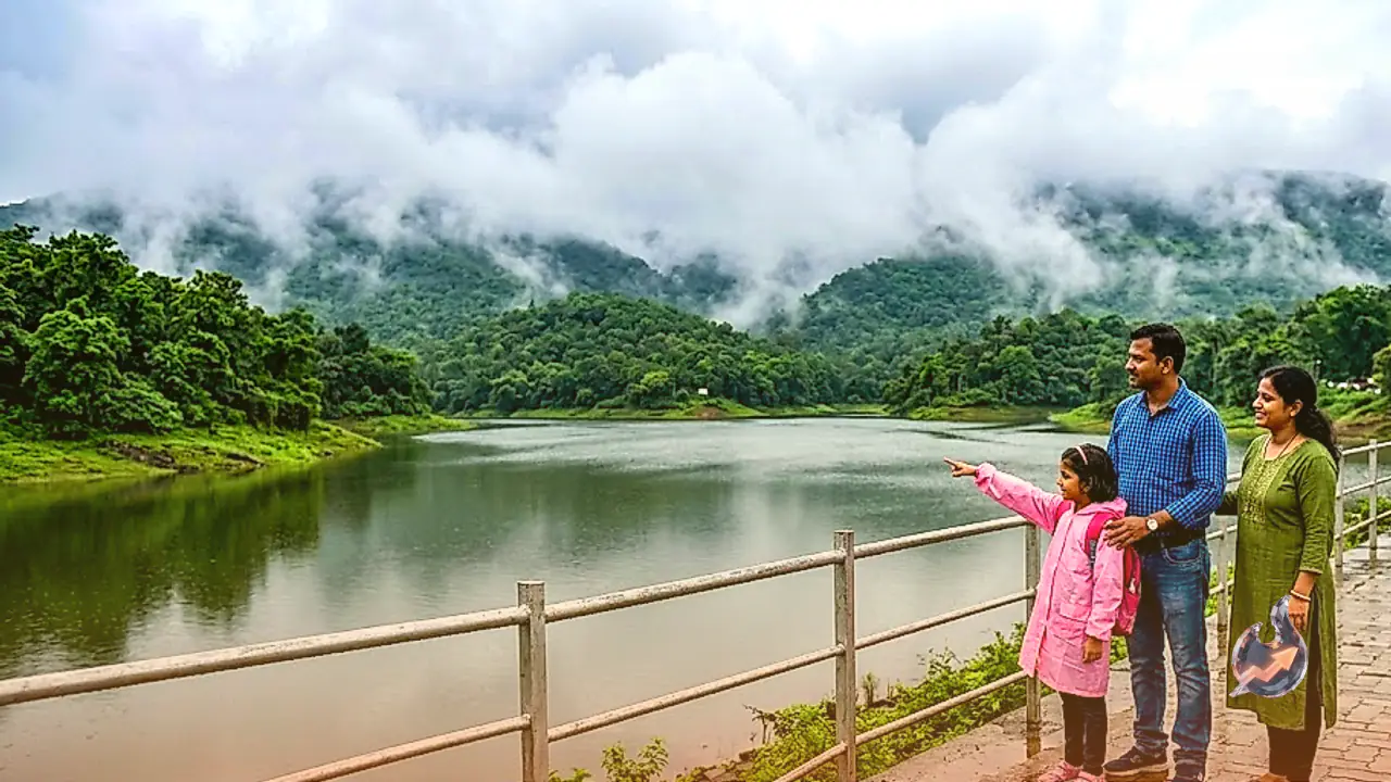 Satnala Dam Near Jamshedpur Turns Into Picturesque Haven As Monsoon Covers Surrounding Hills In Clouds