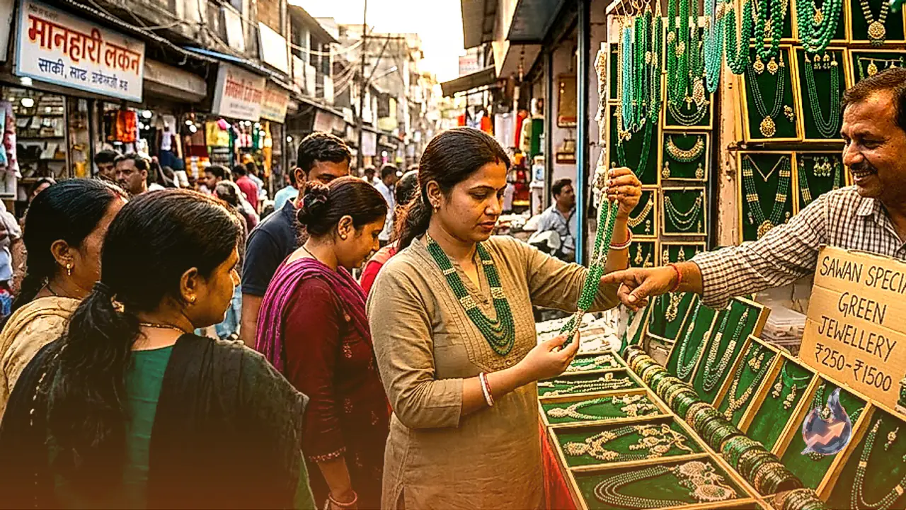 Jamshedpur's Manihari Line Market Sees Rush For Green Sawan Jewellery Starting At Just ₹250
