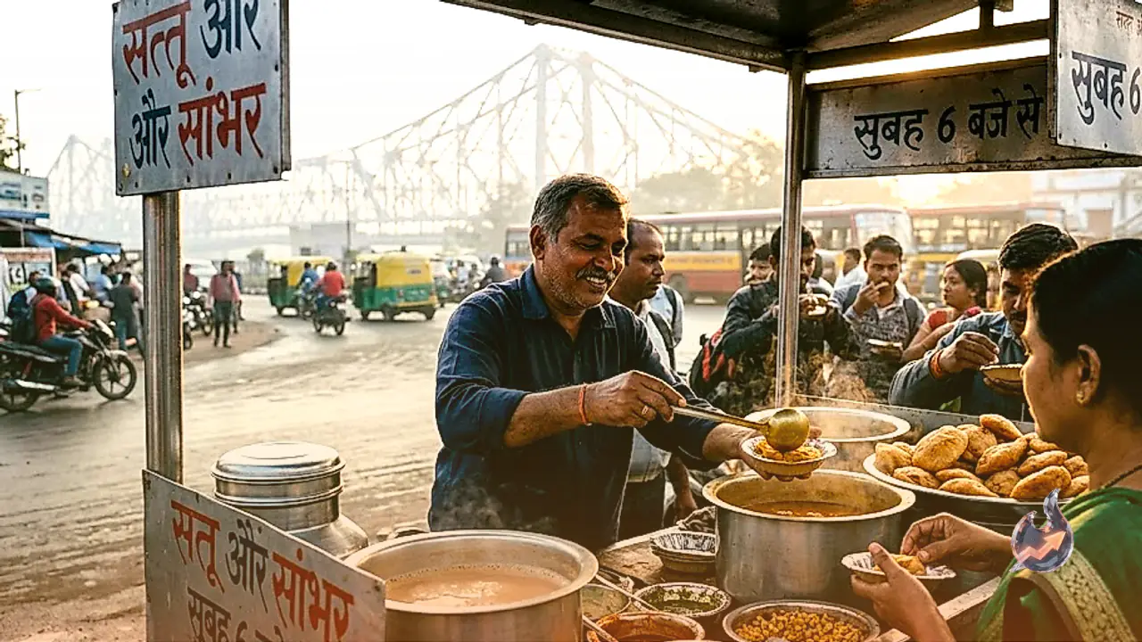 जमशेदपुर में दक्षिण और उत्तर भारत के स्वाद का संगम: कन्हैया के स्टॉल पर सत्तू कचौड़ी के साथ सांभर की जुगलबंदी