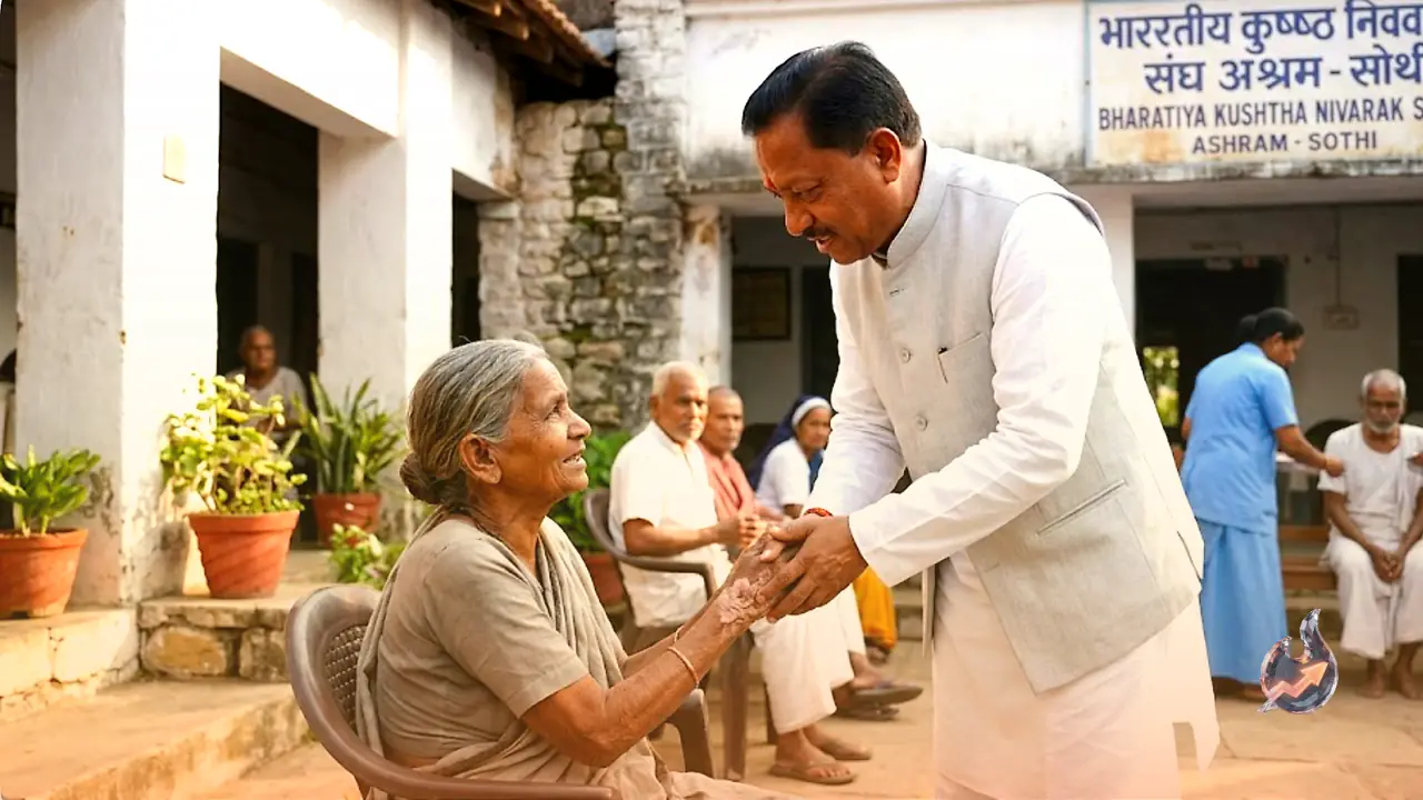 Chhattisgarh CM Sai Visits Century-Old Leprosy Ashram, Moved By Free Care Given To Poor Patients