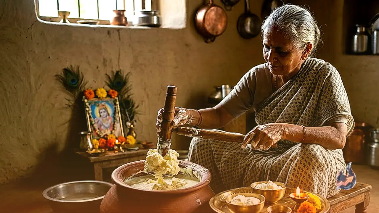 How to Make Fresh White Butter at Home for Janmashtami Offerings