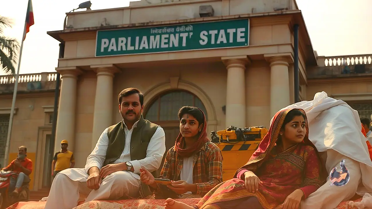 जंतर मंतर पर छात्र साहिल की चोटों की निष्पक्ष जांच के लिए संसद मार्ग पुलिस स्टेशन में राहुल गांधी का धरना