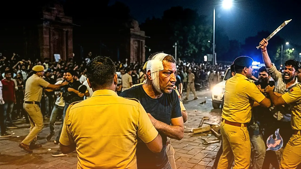 जंतर-मंतर पर नीट प्रदर्शन हुआ हिंसक, उपद्रवियों के हमले में कई पुलिसकर्मी घायल