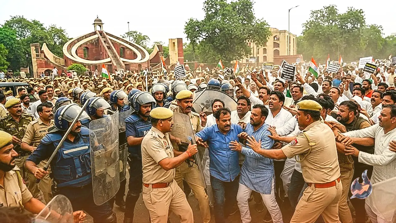 Security forces clash with protesters as Jantar Mantar to Parliament march stalls, Delhi Police dismisses rumours