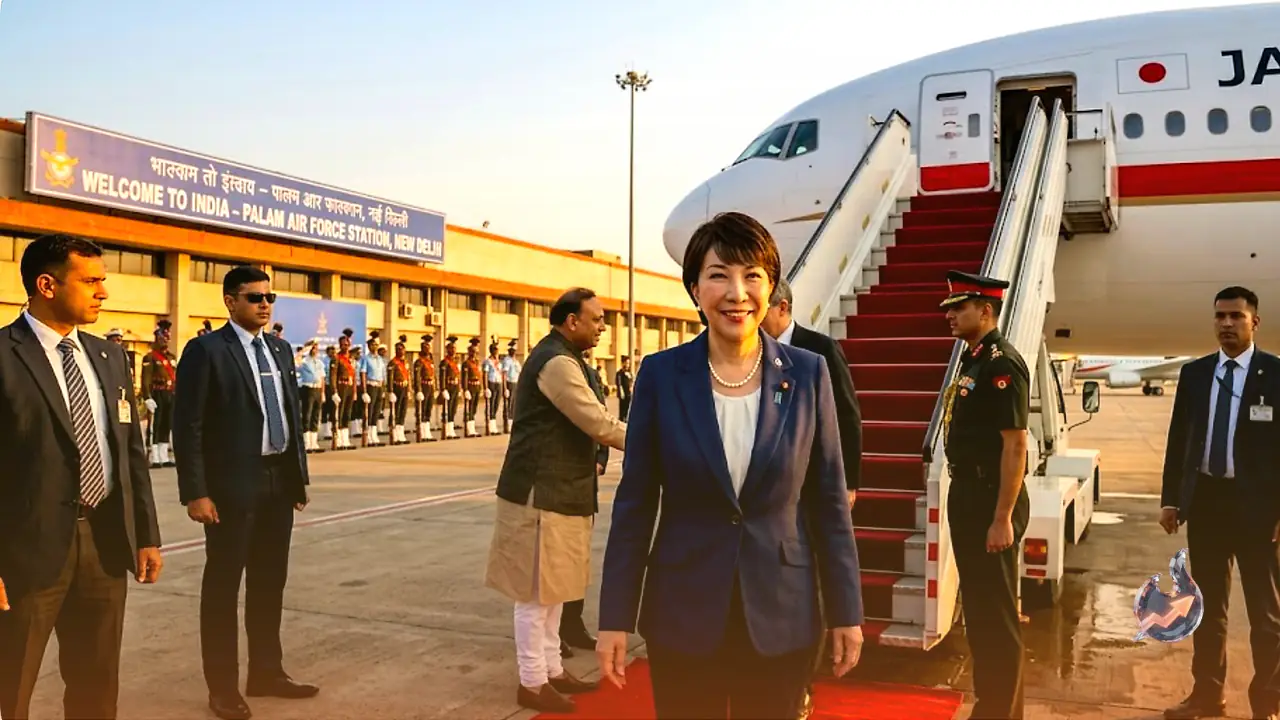 Japan's First Female Prime Minister Takaichi Arrives in India for Landmark 16th Bilateral Summit
