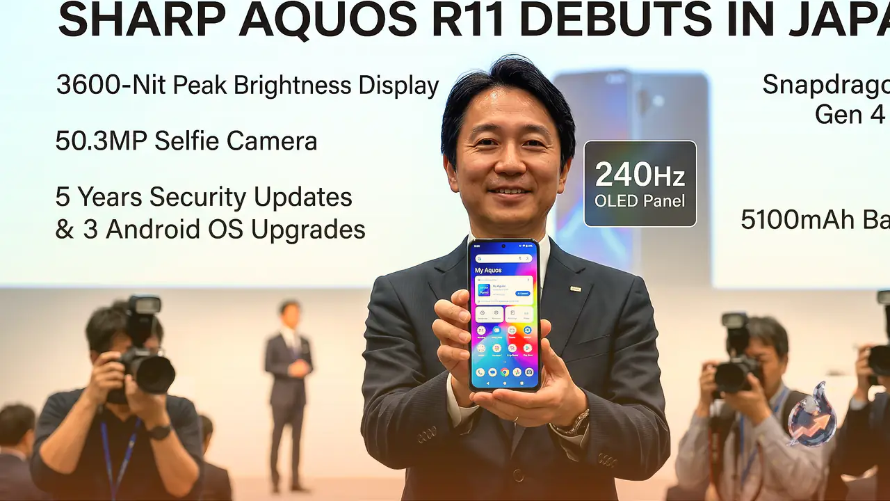 Sharp Aquos R11 Debuts in Japan With a 3600-Nit Display, 50.3MP Selfie Camera and Five Years of Security Updates