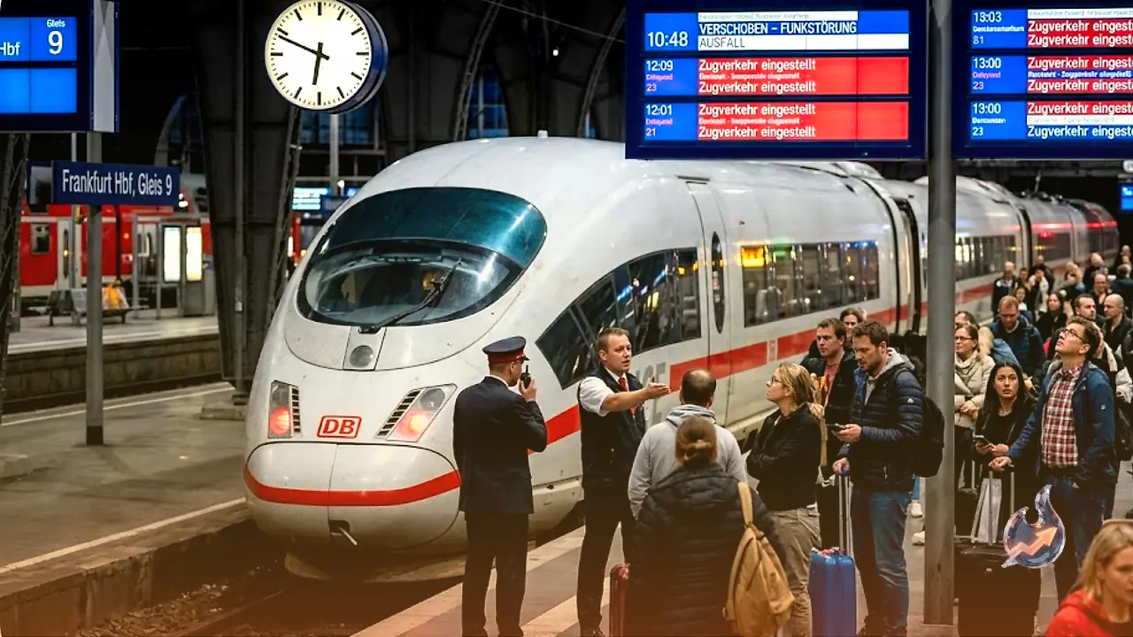 Trains across Germany ground to a halt after a network-wide GSM-R communications failure leaves passengers stranded