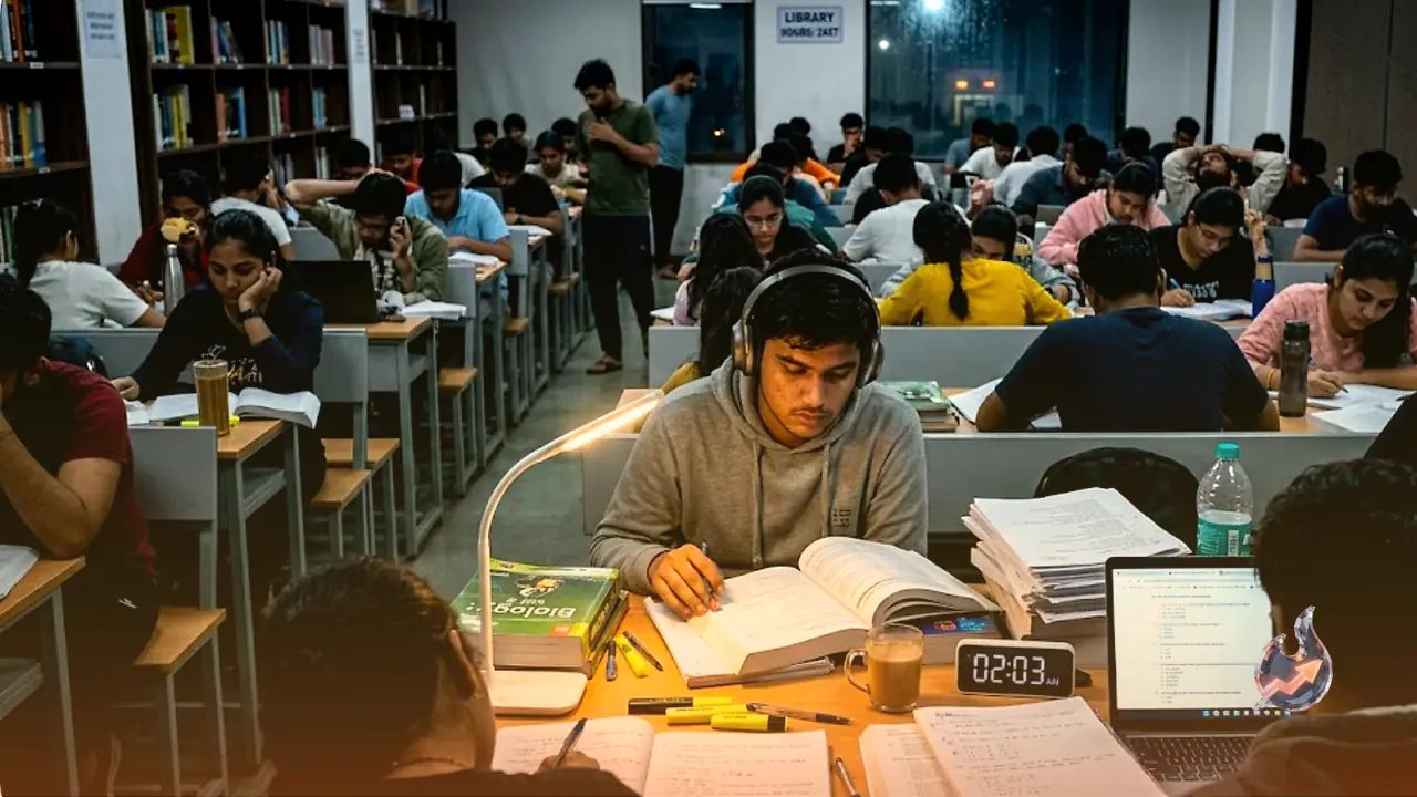 Inside Kota's round-the-clock study halls where JEE and NEET aspirants fight for a seat at 2 AM