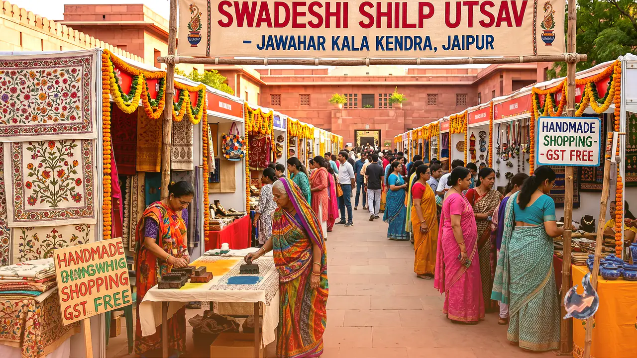 Jaipur's Swadeshi Craft Festival Opens at Jawahar Kala Kendra With 100-Plus Stalls and GST-Free Handmade Shopping