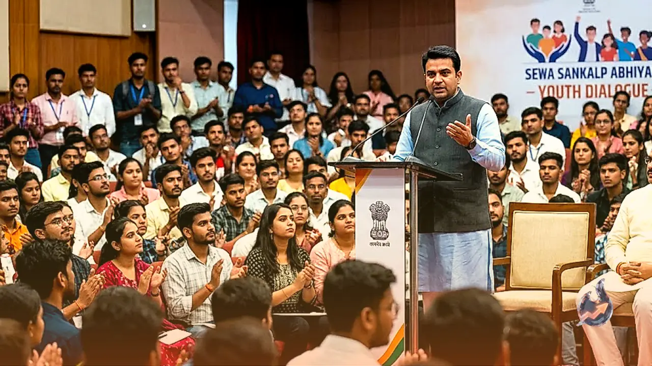 Youth Dialogue Event Held in Jaipur With Nitin Navin and Bhajanlal Sharma