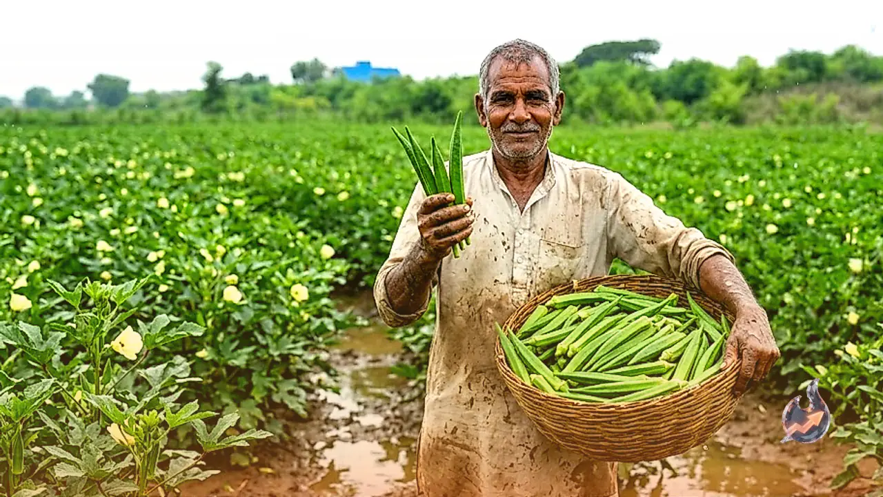 Jehanabad Farmer Defies Monsoon Floods With High Yield Okra Strategy