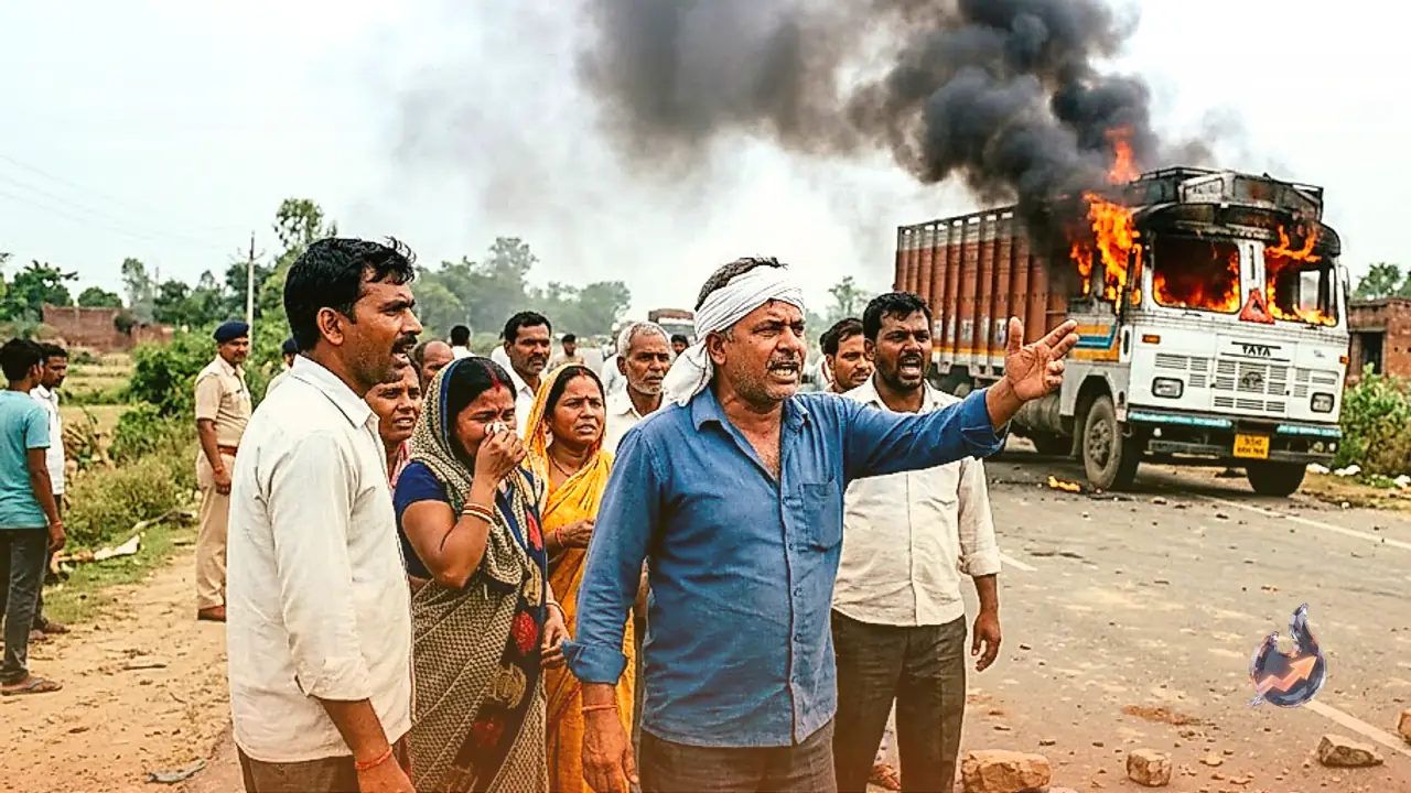 जहानाबाद में तेज रफ्तार ट्रक ने कुचला, कृषि सलाहकार की मौत के बाद भड़के ग्रामीणों ने फूंका वाहन