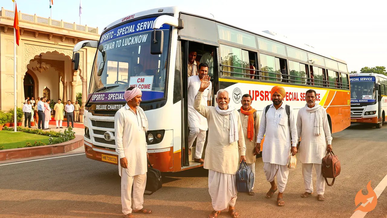 172 Farmers Fly From Jewar Airport to Lucknow for CM Welcome; Here's the Full Schedule of the New Noida–Lucknow Air Link