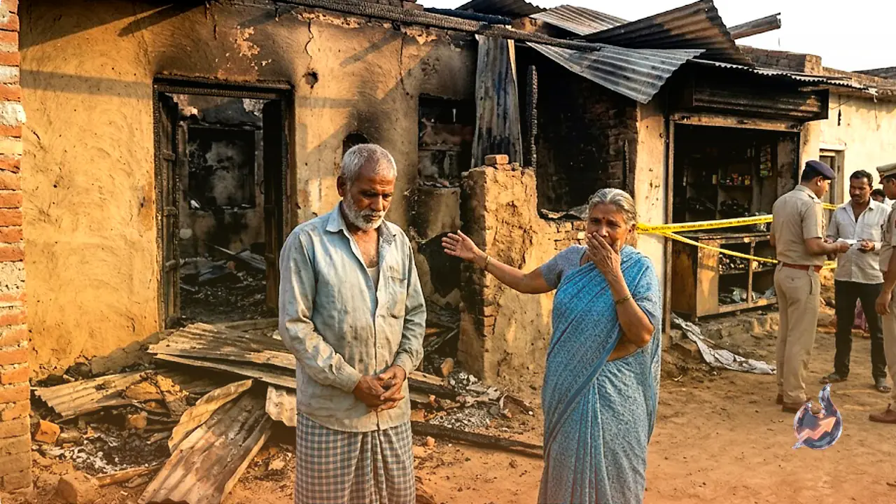Mystery fire strikes same family's homes and shop for three straight days in this Jhansi village