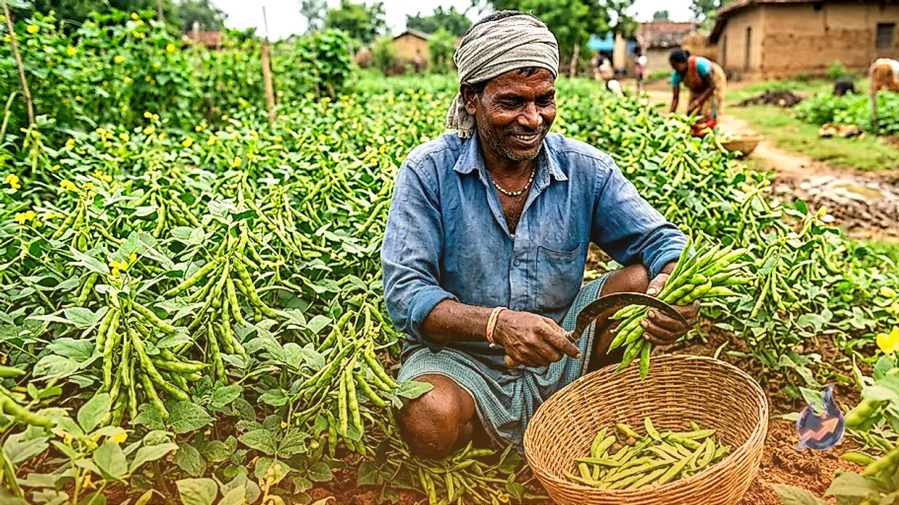 Gawar Vegetable Sees High Demand in Jharkhand as Prices Reach ₹100 per Kg