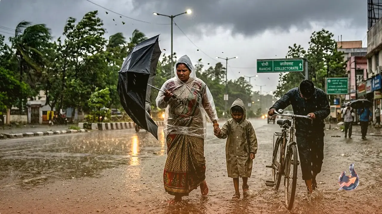 Monsoon Intensifies In Jharkhand: IMD Issues Alert For Strong Winds And Rain In 16 Districts