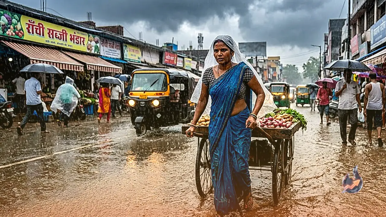 Monsoon Regains Momentum in Jharkhand: Thunderstorms, Gusty Winds, and Heavy Rains Threaten All Districts