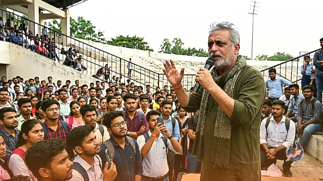 Piyush Mishra Joins Protesting Students in Ranchi Over Jharkhand Exam Leaks, Urges Non-Political Struggle