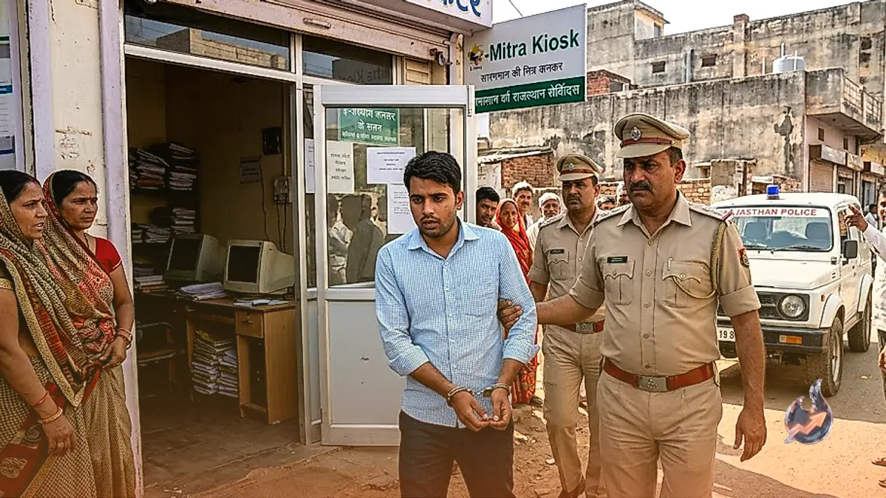 Cyber Fraud Syndicate Exposed at Jhunjhunu E-Mitra Center as Operator Arrested in 40 Crore Rupee Scam