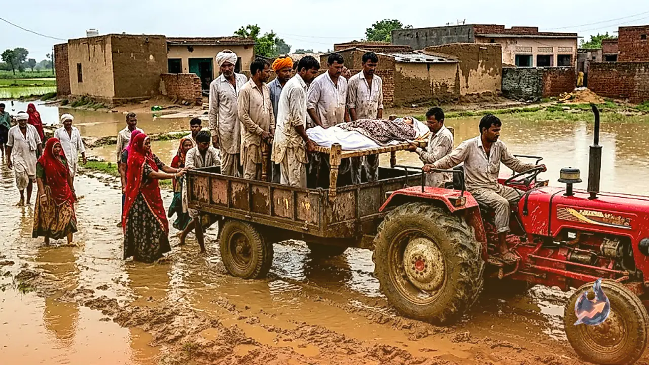 झुंझुनूं के टांई गांव में व्यवस्थाओं की पोल, श्मशान घाट तक शव ले जाने के लिए ट्रैक्टर-ट्रॉली का लेना पड़ा सहारा